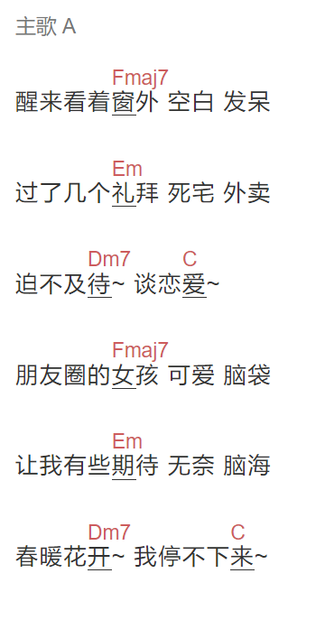 赵偈康《恋爱吧男孩》吉他谱C调和弦谱(txt)1