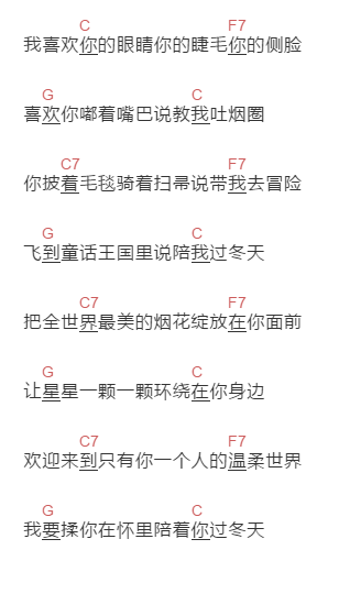 李学仕《直觉》吉他谱C调和弦谱(txt)1