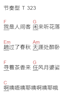 贾昱《寻茶》吉他谱C调和弦谱(txt)1