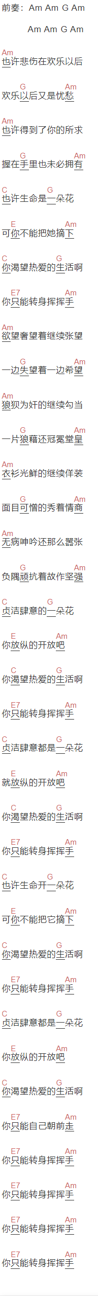 赵照《过期荷尔蒙》吉他谱C调和弦谱(txt)1