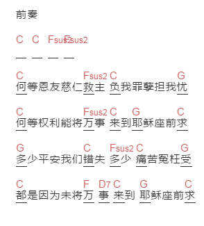 传统诗歌《恩友歌》吉他谱C调和弦谱(txt)1