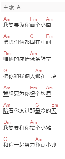 要不要买菜《老婆最大》吉他谱C调和弦谱(txt)1