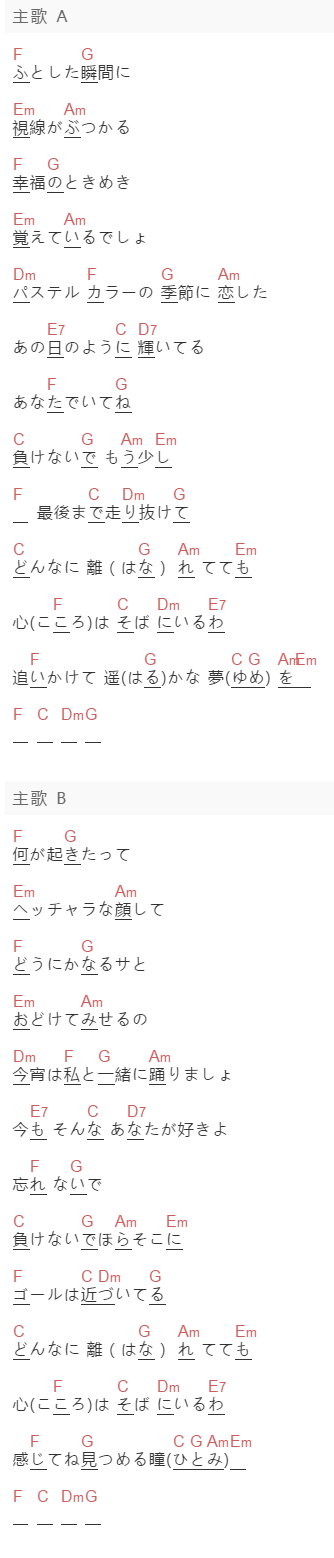 ZARD 坂井泉水《负けないで》吉他谱C调和弦谱(txt)1