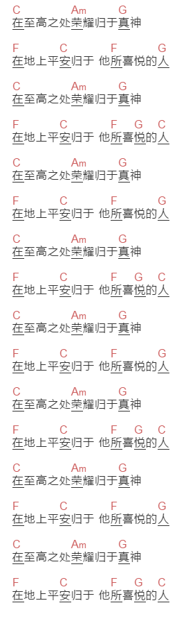 李祺《天使之歌》吉他谱C调和弦谱(txt)1