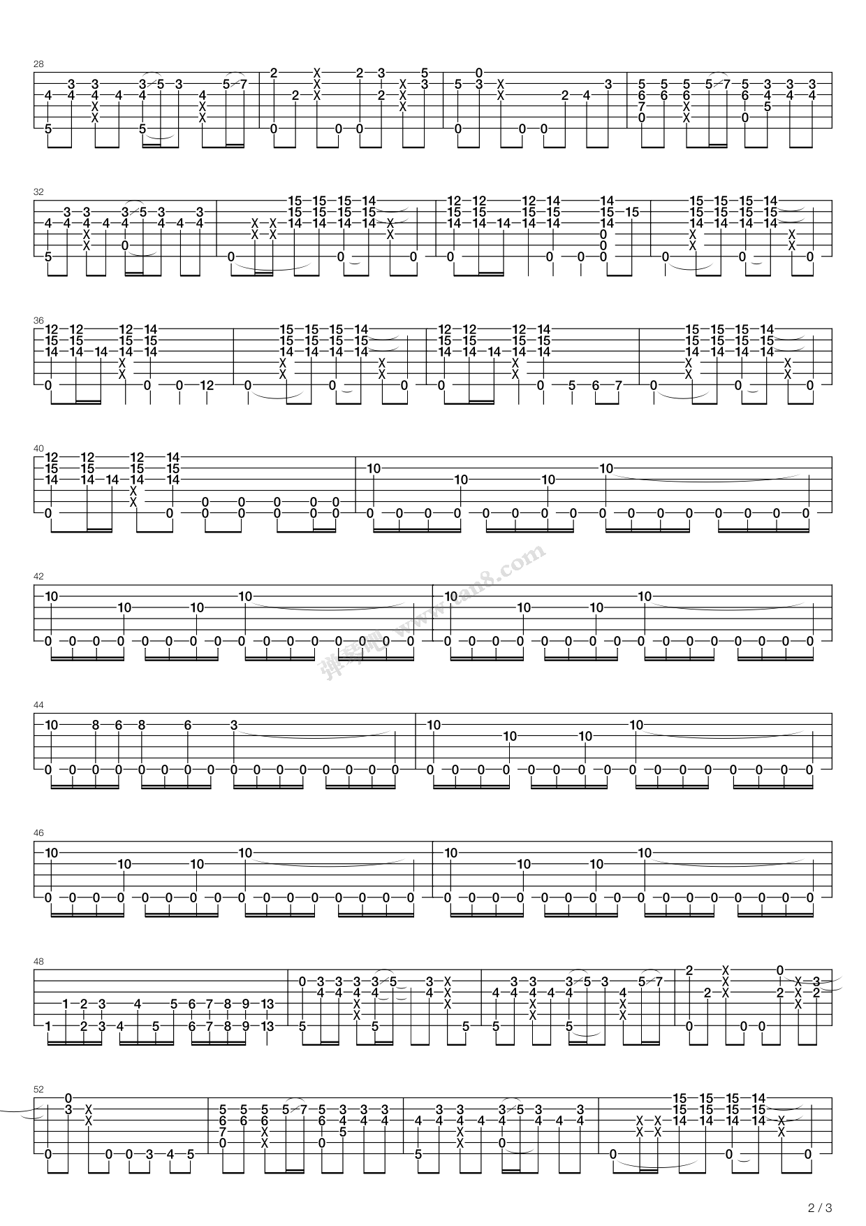 迈克尔·杰克逊《Black Or White》吉他谱C调六线谱(图)1
