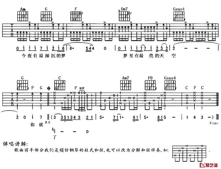 《你就像个小孩》吉他谱C调六线谱(图)1