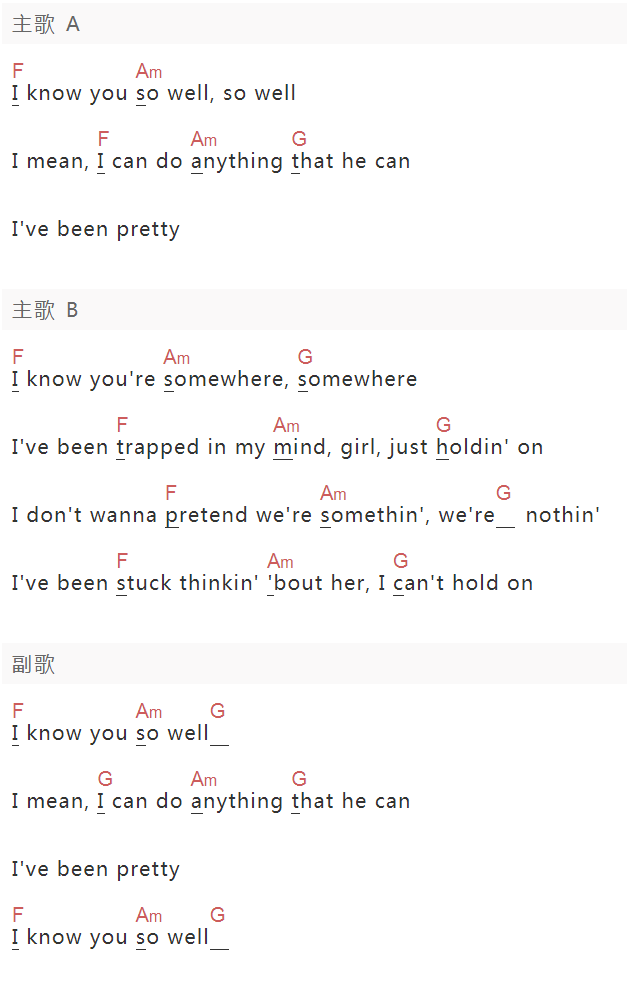 XXXTENTACION《Jocelyn Flores》吉他谱C调和弦谱(txt)1