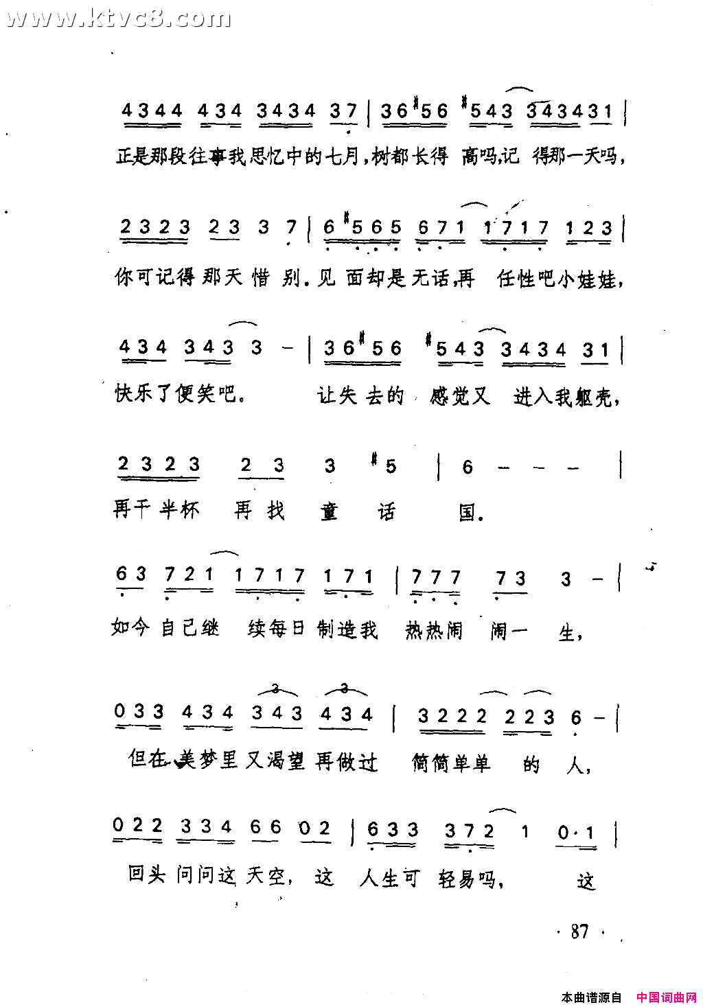 郑秀文《娃娃看天下》吉他谱A调简谱1