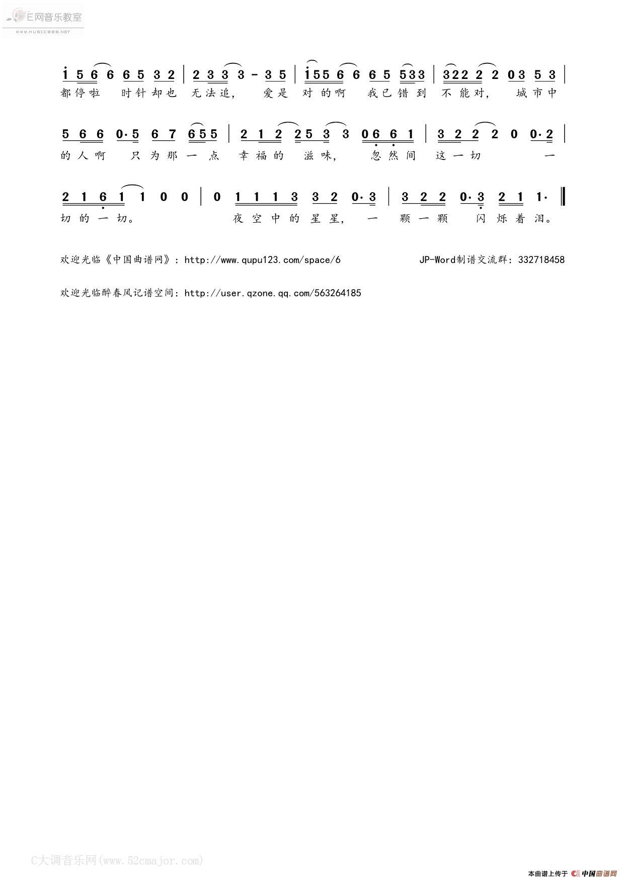 宋茜《星星泪》吉他谱D调简谱1